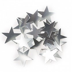 Конфетти 17гр в ассортименте звезды серебро