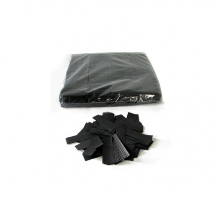 Бумажное конфетти 17*55мм черный 25г
