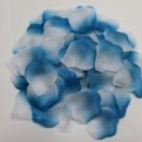 Лепестки роз бело-синие арт. 077-048
