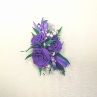Бутоньерка в фиолетом цвете . Арт 01-2
