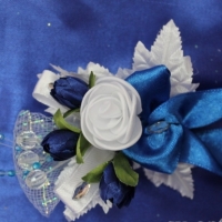 Бутоньерка в синем цвете . Арт 02-30
