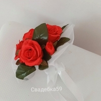 Букет дублер для невесты на свадьбу в красном цвете Арт 0-010