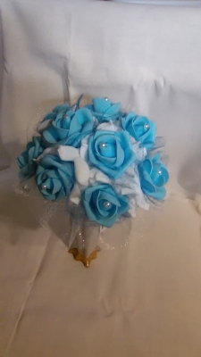 Свадебный букет дублер для невесты , в голубом цвете Арт 0-015