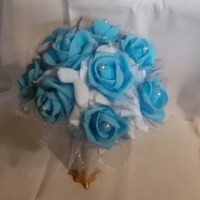 Свадебный букет дублер для невесты , в голубом цвете Арт 0-015