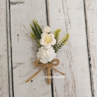 Бутоньерка для жениха на свадьбу, в белом цвете Арт 01-55