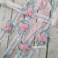 Браслеты для подружек невесты в бирюзово-розовом цвете Арт 082