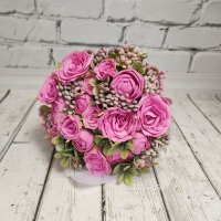 Свадебный букет - дублёр в розовом цвете для невесты ручной работы Арт 0-028