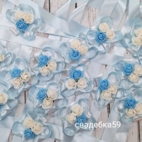 Браслеты для подружек невесты на свадьбу в голубом цвете Арт 095