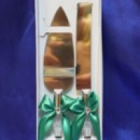 Нож и лопатка с зеленым бантиком арт. 1-006