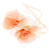 Набор роз для декора, цвет светло-персиковый