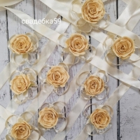 Свадебные браслеты для подружек невесты в молочном цвете Арт 072